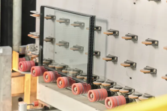 windows being created in a factory